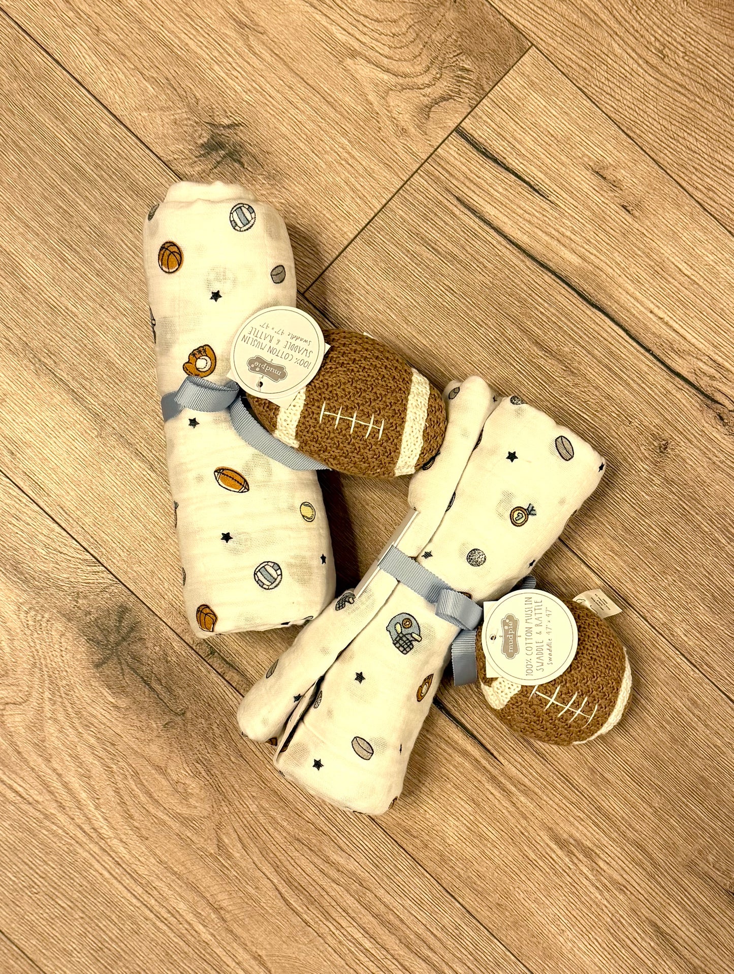 Sports Swaddle and Rattle