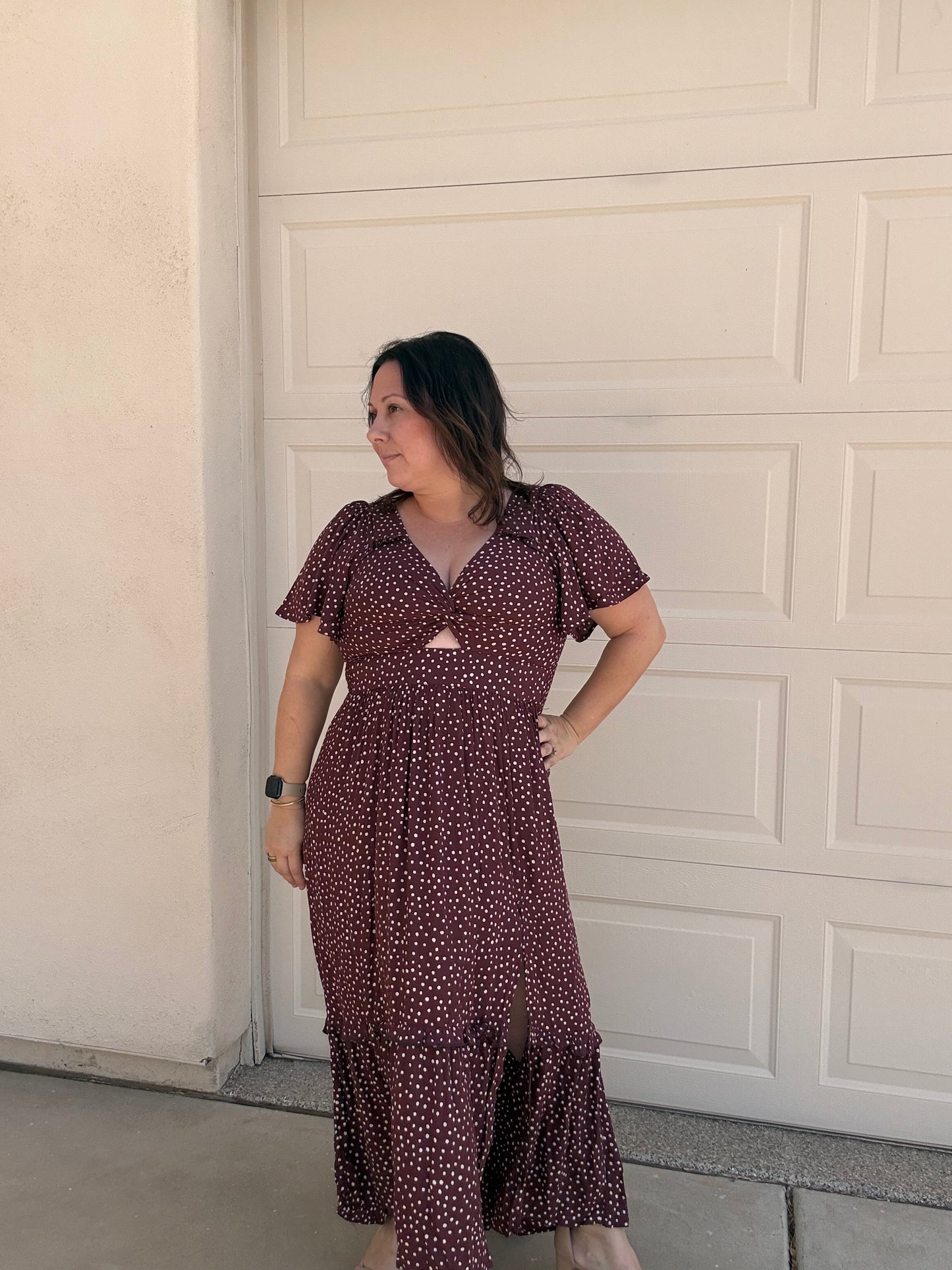 Chocolate Polka Dot Dress