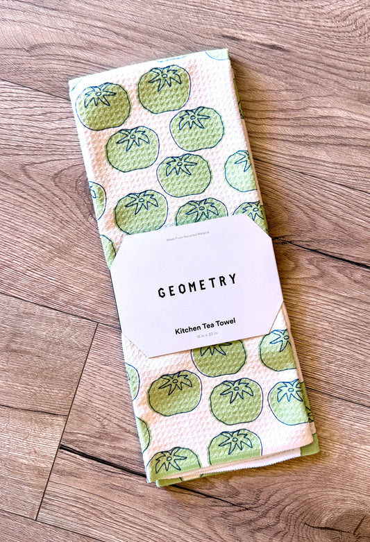 green tomatoes tea towel
