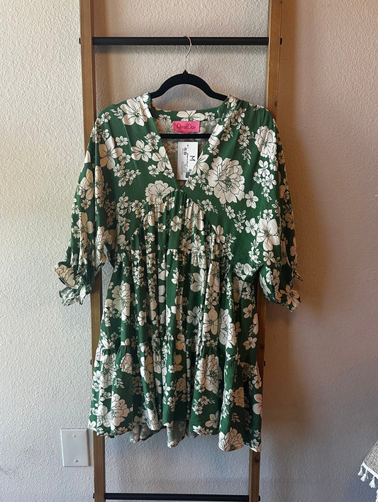 Green Loose Fit Woven Mini Dress - 85 Local