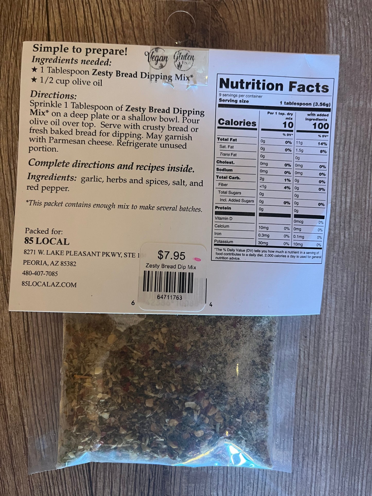 Zesty Bread Dip Mix