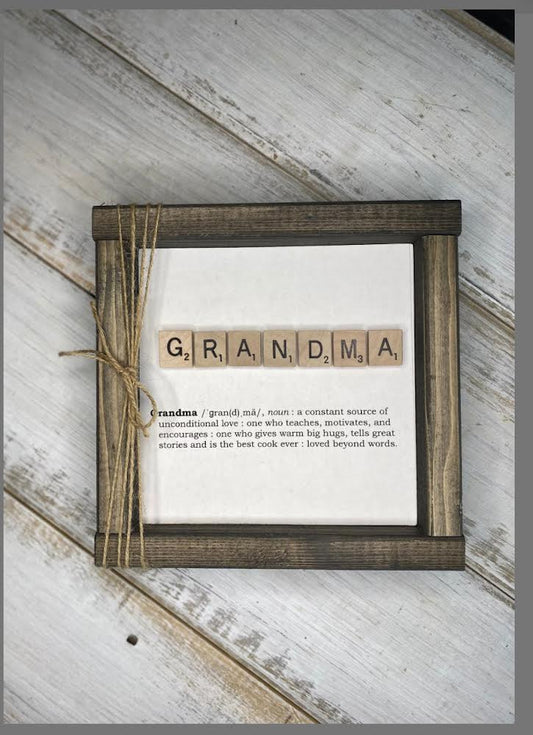 Custom Grandma Define Sign