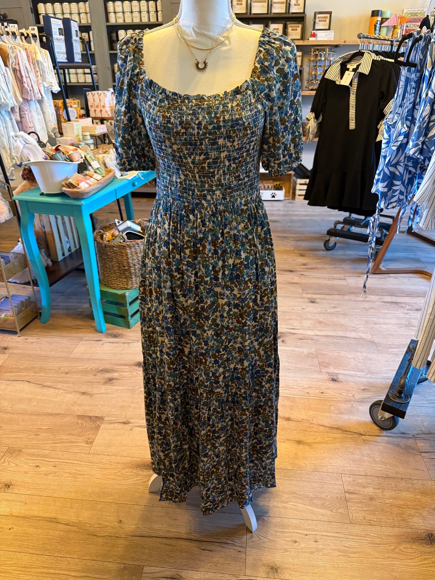 blue floral print midi - 85 Local