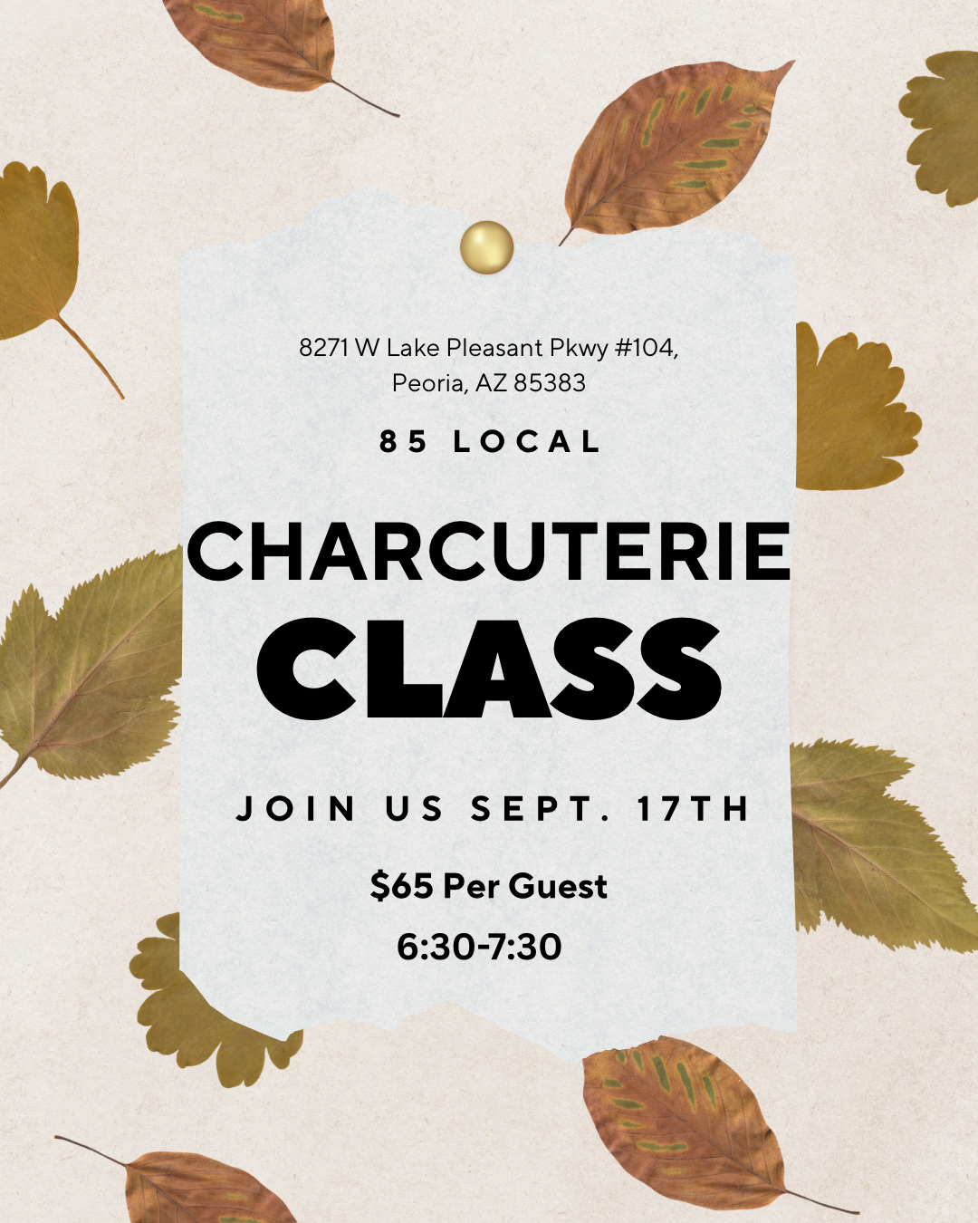 Fall -themed Charcuterie Class