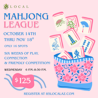 Flyer talking about mahjong open play 