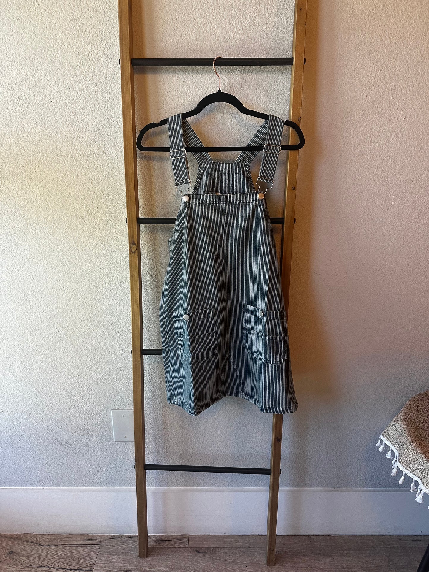 STRIPE OVERALL MINI DRESS - 85 Local