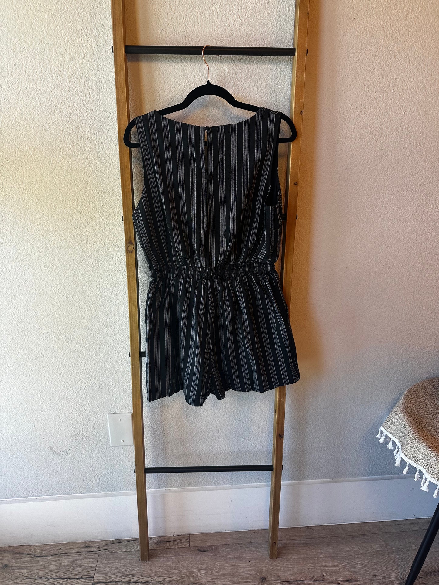 Black Stripe Romper - 85 Local