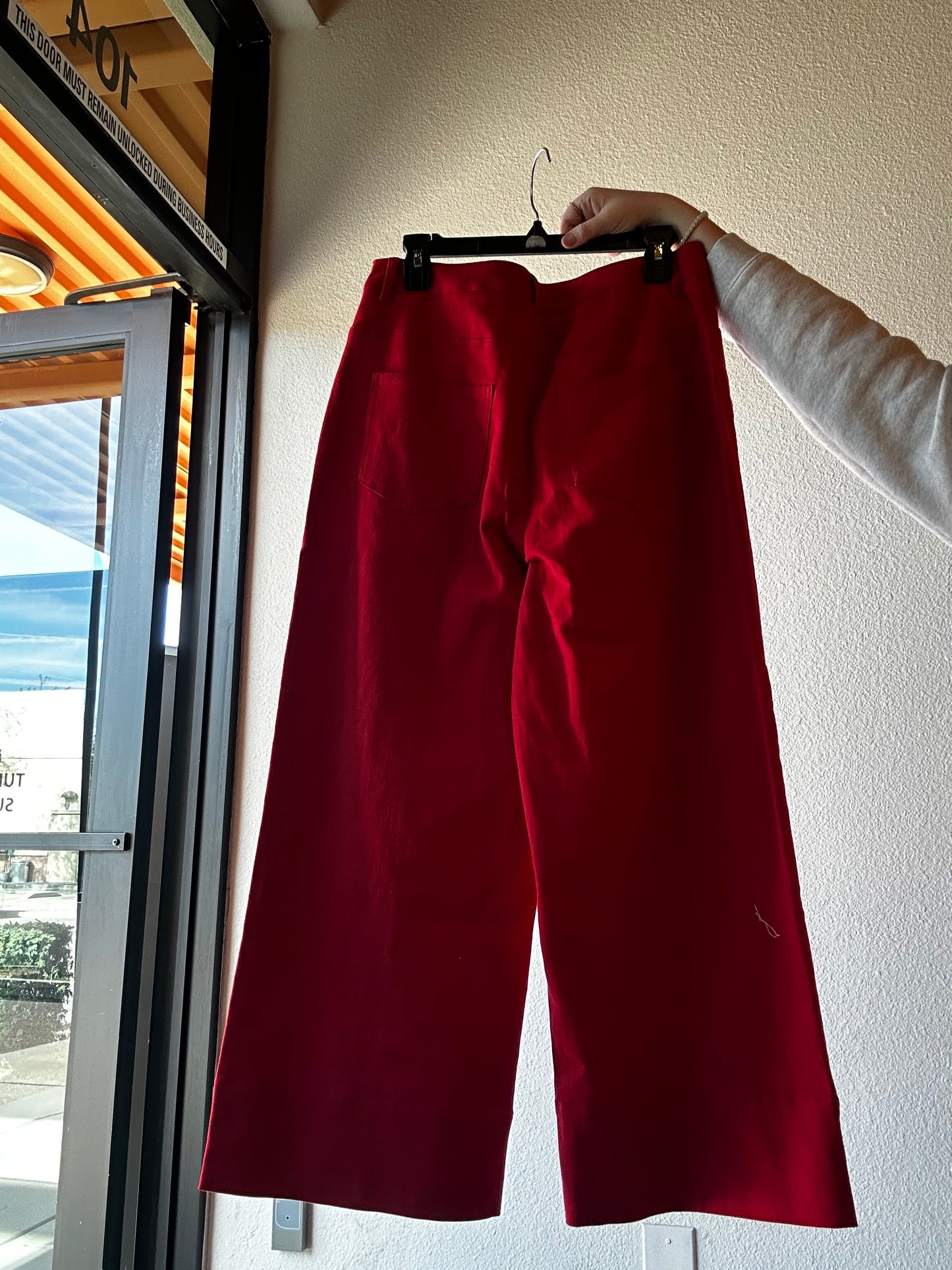 Red Wide Leg Pants