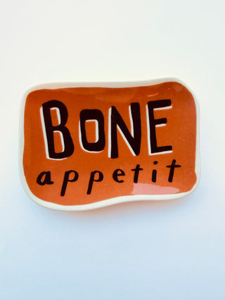 Stoneware Dish w Halloween Saying, 3 Styles
