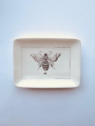 Ceramic dish w insect