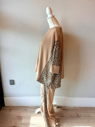 Mocha/Print Top