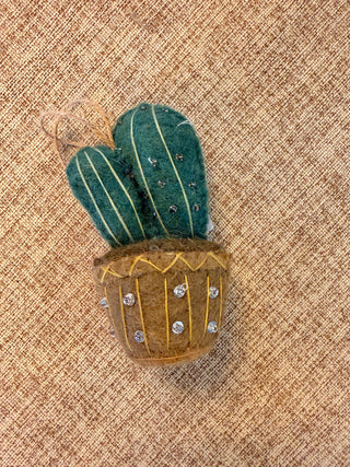 Wool Felt Cactus Ornament