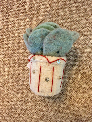 Wool Felt Cactus Ornament