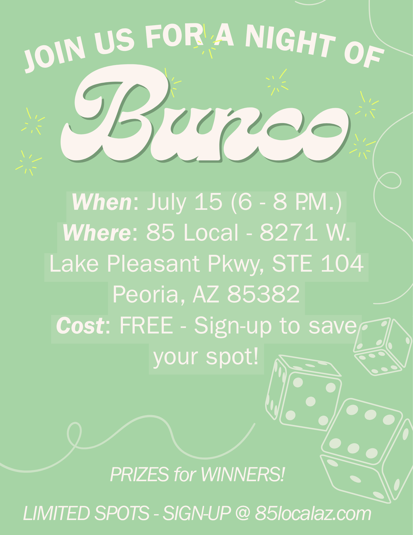 Bunco Night (Ages 18+)