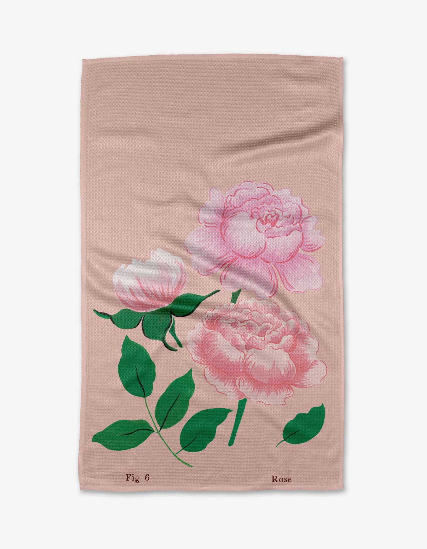 blush pink rose Tea towel