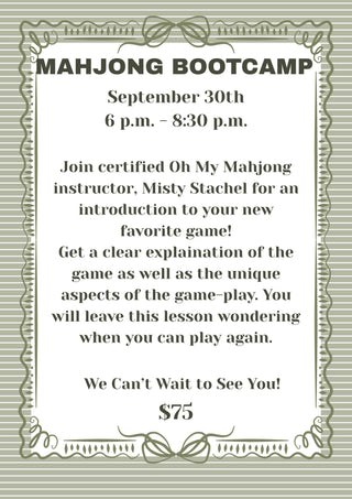 9/30 Mahjong Bootcamp