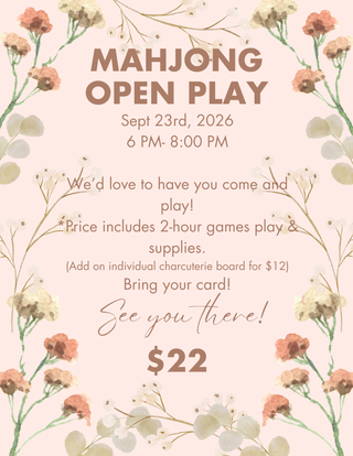 9/23 Mahjong Open Play