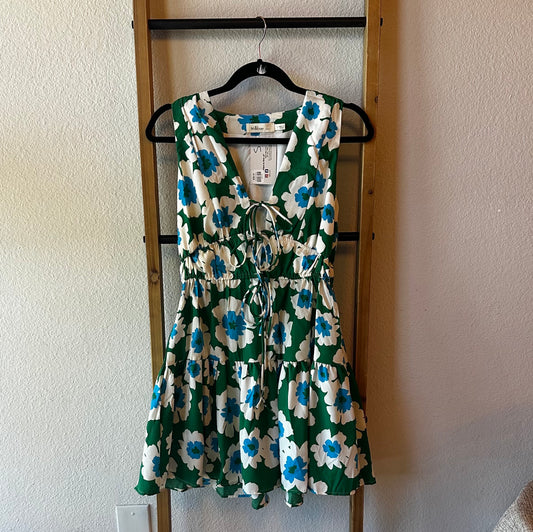 Mini Floral Garden Dress - Kelly Green - 85 Local