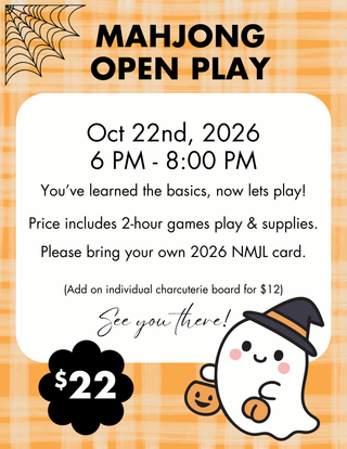 10/22 Mahjong Open Play