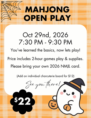 10/29 Mahjong Halloween Open Play