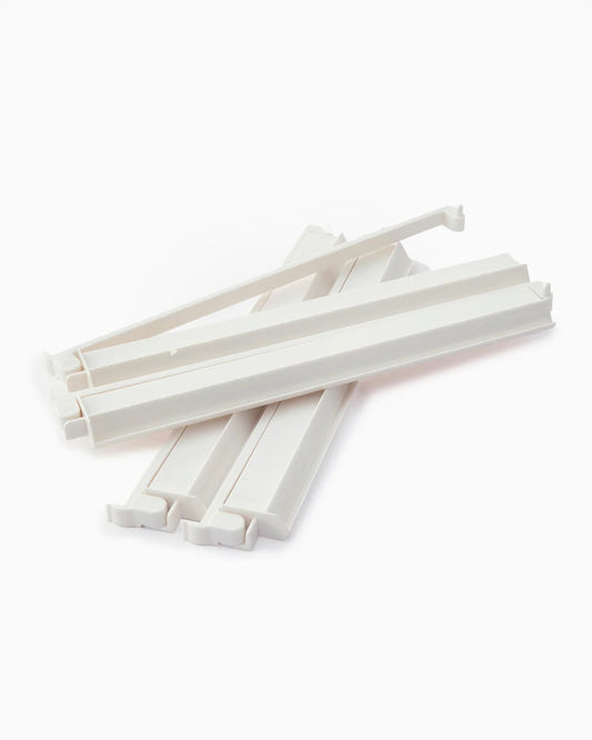 white acrylic rack & pusher set