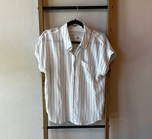 Striped Capped Sleeve