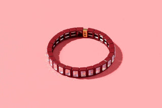 Enamel Stretch Bracelet - Earth Tone Colors - Asst Styles