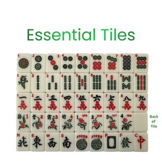 Set of Mahjong tiles with 'Essential Tiles' text above