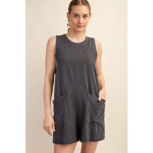 COTTON POLY ROMPER