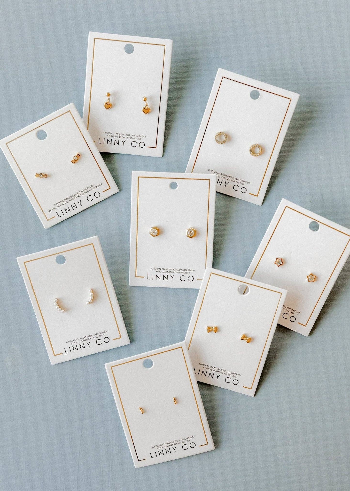 Screwback Stud Earrings - Abigail - Pearl