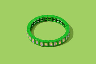 Enamel Stretch Bracelet - Small Gems - Penelope -Asst Colors
