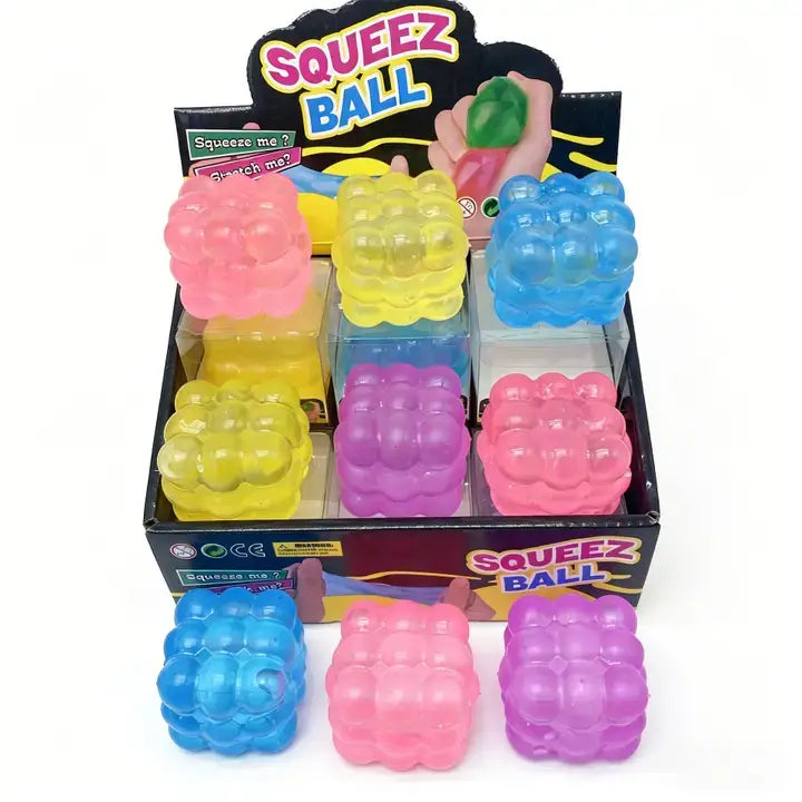 Colorful Bubble Cube Squishy Toy Stress Relief Fidget Toy
