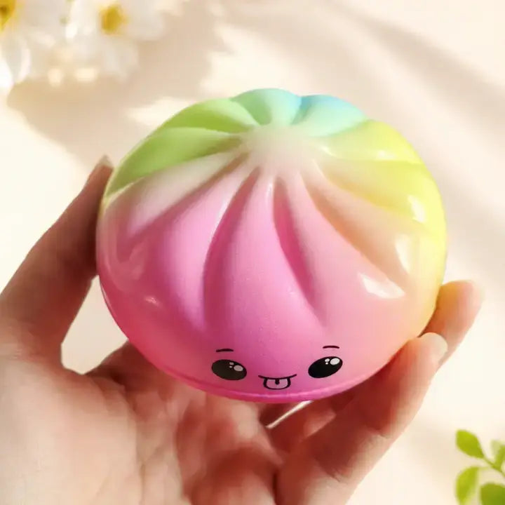 Colorful Dumpling Shape Squishy Toy Slow Rising Squeeze Toy