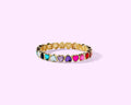 14K Gold-Plated w/Bright Colored Heart Stones - Amore