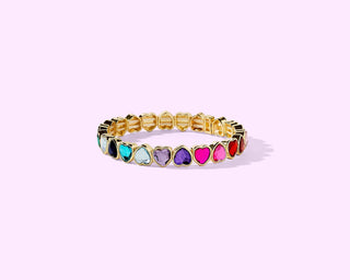 Enamel Stretch Bracelet - Assorted Styles - Love