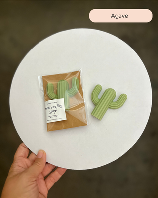 Cactus Mini Soap (Single): Agave (Greens)