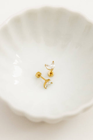 Screwback Stud Earrings - Nova Gold