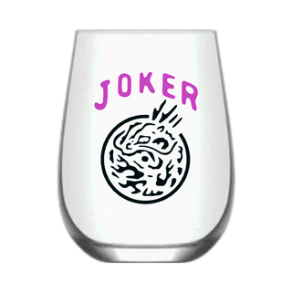 Mahjong Stemless Wine Glass "Joker" - Single 1ct