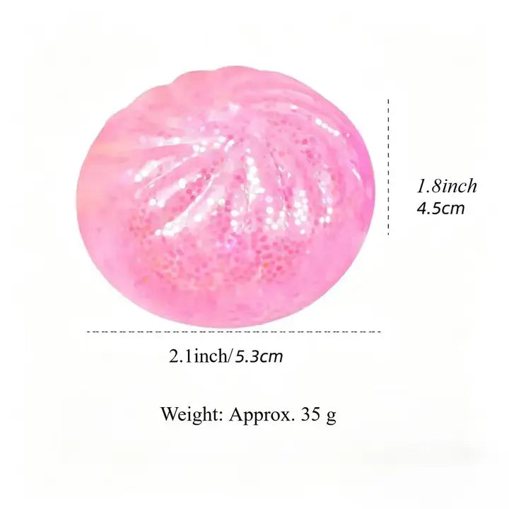 Transparent Bead Filled Dumpling Shape Fidget Stress Toy