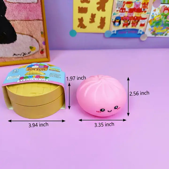 Colorful Dumpling Shape Squishy Toy Soft Squeeze Stress Toy