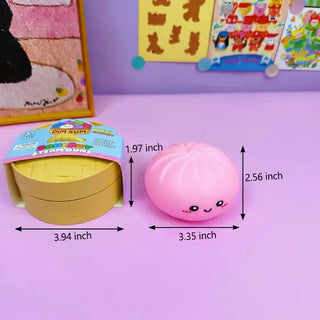 Colorful Dumpling Shape Squishy Toy Soft Squeeze Stress Toy