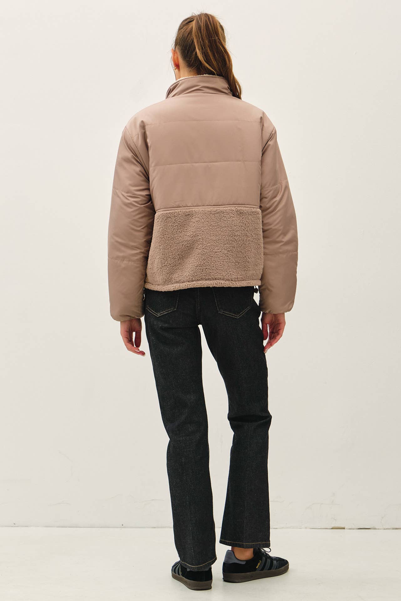 RIVERSIBLE SHERPA BLOCK PUFFER