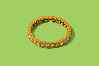 Enamel Stretch Bracelet - Small Gems - Penelope -Asst Colors