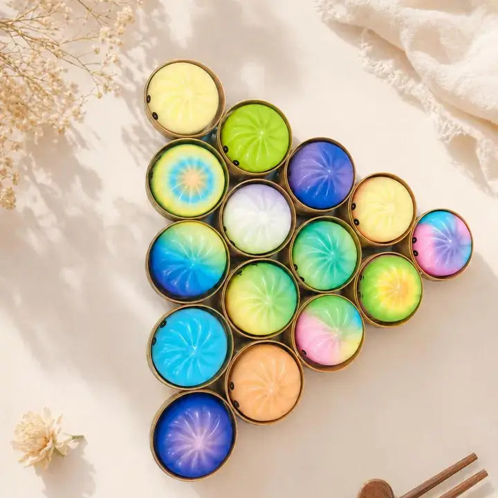 Colorful Dumpling Shape Squishy Toy Slow Rising Squeeze Toy