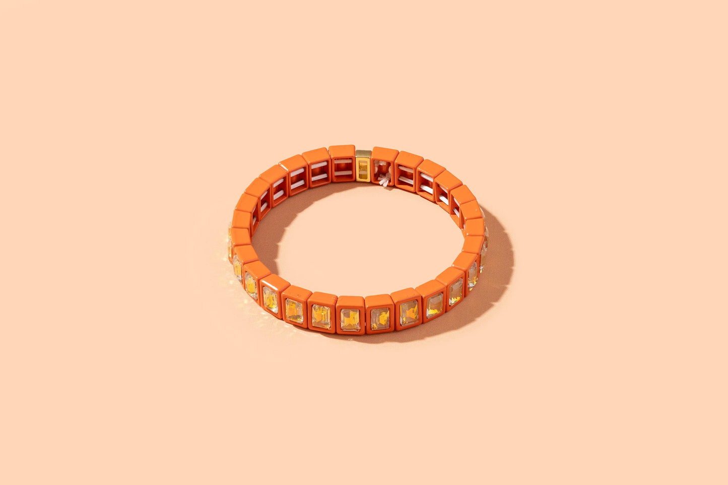 Enamel Stretch Bracelet - Earth Tone Colors - Asst Styles