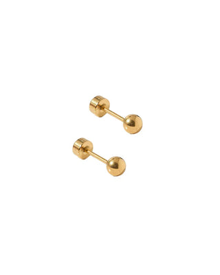 Screwback Stud Earrings- Evelyn Gold