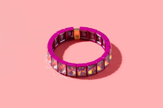 Enamel Stretch Bracelet - Earth Tone Colors - Asst Styles