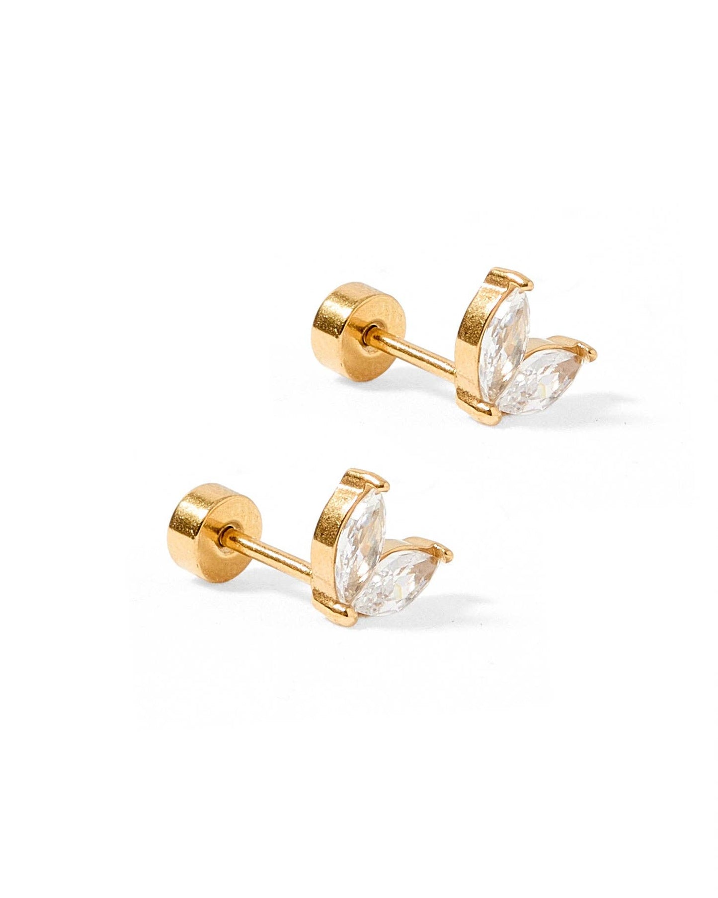 Screwback Stud Earrings - Nova Gold
