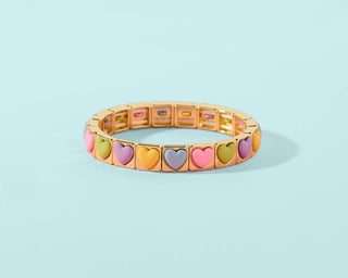 Tween Enamel Stretch Bracelet - Love - Assorted Styles
