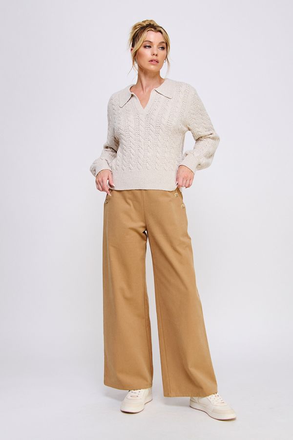 Soft Heavy Twill Wide Pants - 85 Local
